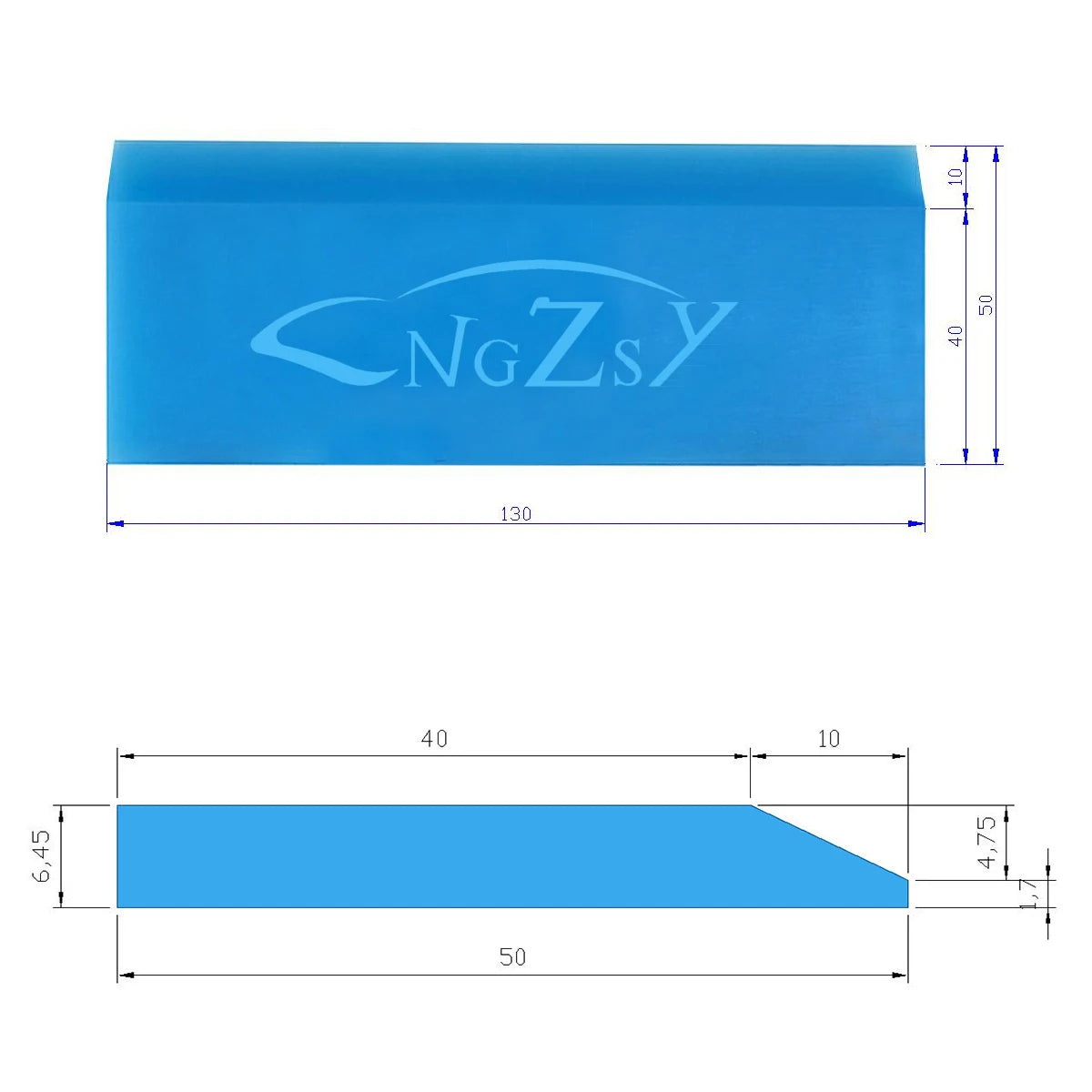 BlueMax Rubber Blade TPU PPF Squeegee Car Paint Protection Film Vinyl Wrap Scraper Auto Accessories Clean Wiper B02