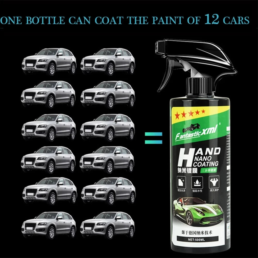 500Ml Nano Ceramic Car Coating Auto Detailing Products Liquid Spray Polish Wax Film Paint Care Protector Kit Accessories