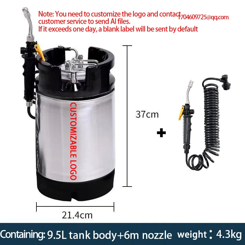 Cleaning Keg Barrel Portable Stainless Steel Car TPU PPF Film Install Water Tank Window Tint Keg Sprayer Bucket Cleaning Tools