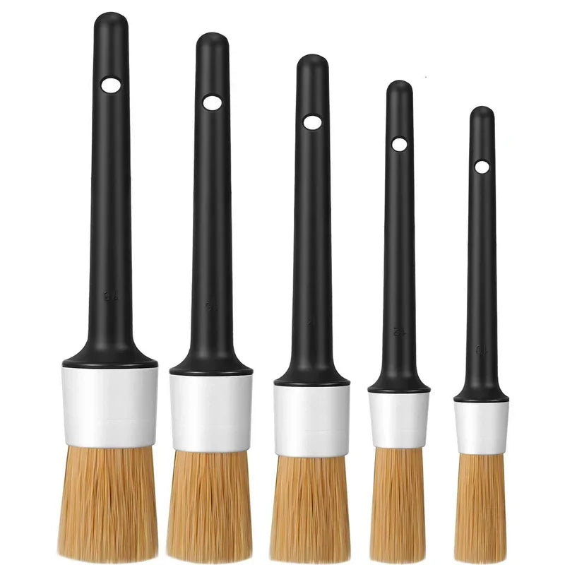 5 Pcs Boars Hair Brushes