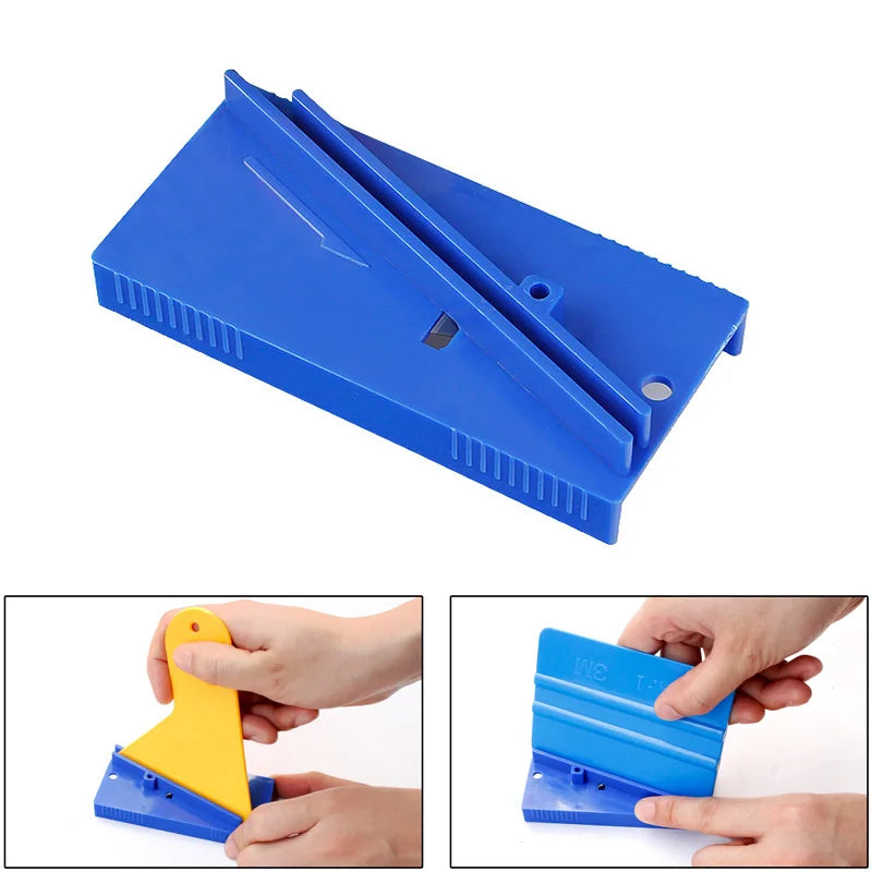 Hard Card Squeegee Sharpener Scraper Repair Tool Window Tint Tool Sharpening Smoothing Edges Car Wrap Tool Skiving Knife Tool