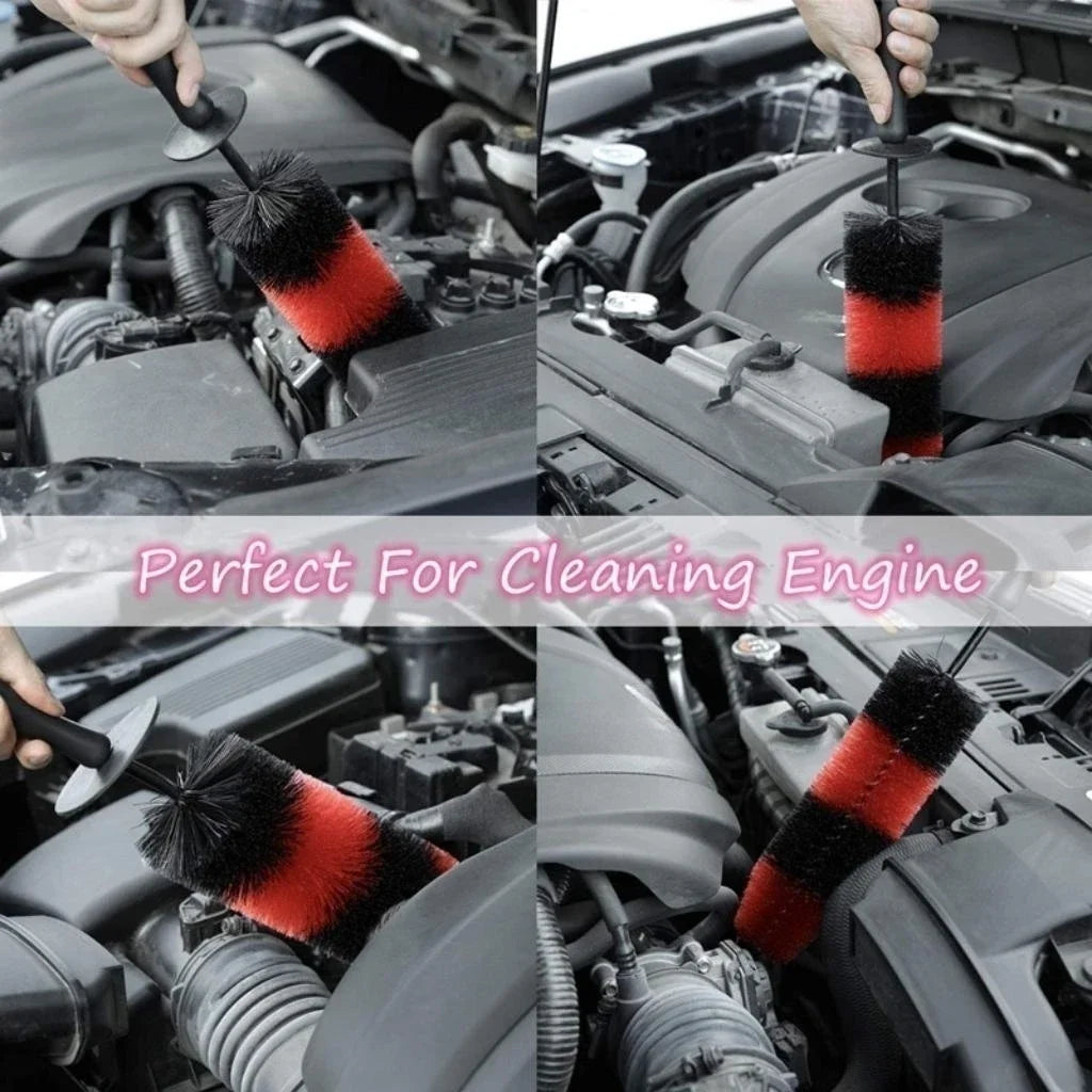 Auto Wheel Long Soft Cleaning Brush Car Wheel Brush Rim Tire Detailing Brush Car cleaning for Wheels Rims Exhaust Vehicle Engine