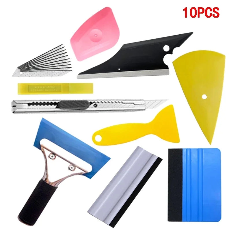 Hot Carbon Fiber Car Tools Vinyl Wrap Film Sticker Wrapping Auto Window Tint Foil Magnetic Stick Squeegee Razor Scraper tool