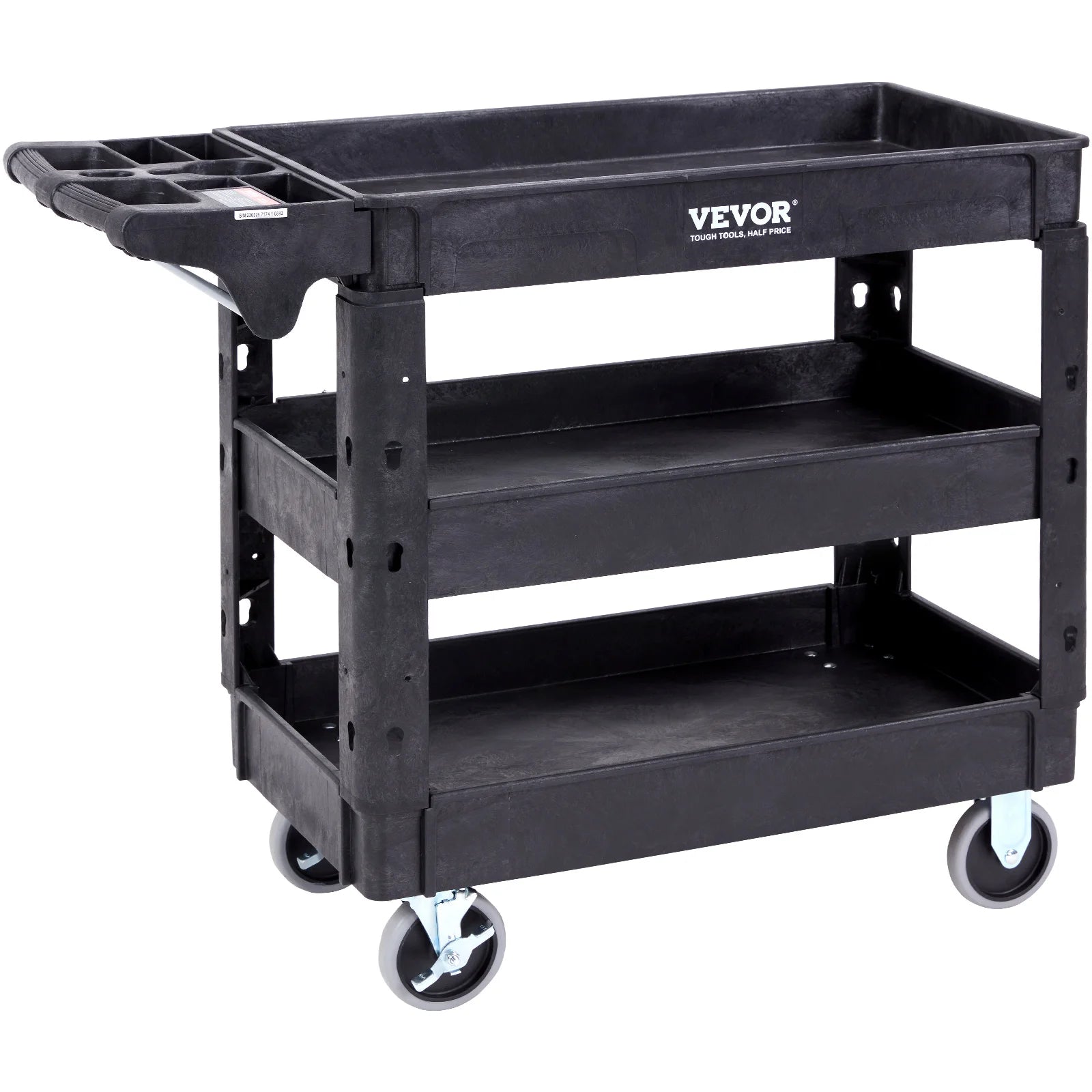 VEVOR 2/3 Shelf Utility Service Cart Heavy Duty