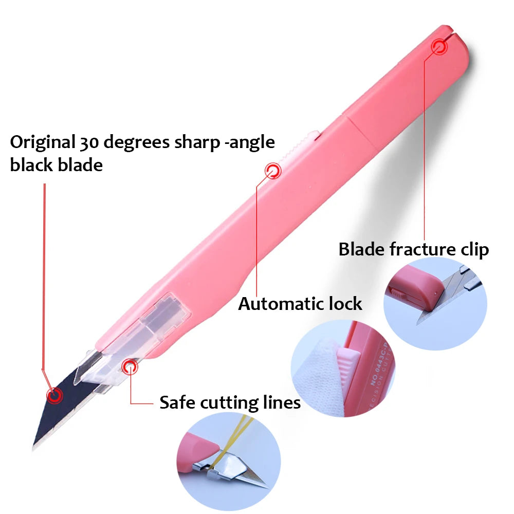 TOFAR Anti Shaking Utility Knife Car Stickers Decals Vinyl Cutter Knife PPF Film Window Tint Craft Cutting Line Paper DIY Tool