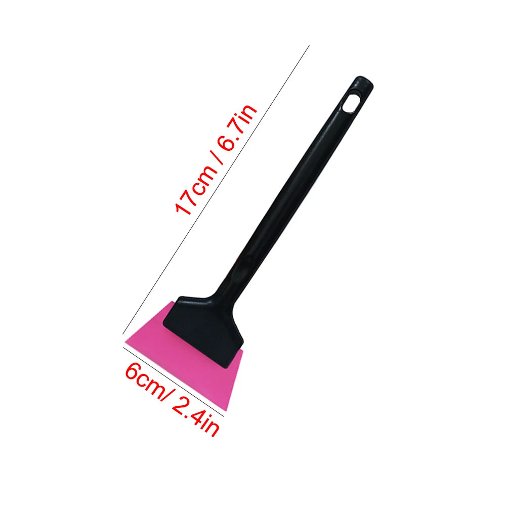 Long Plastic Handle Anti-Slip Car Tint Squeegee Replaceable Soft Rubber Blade PPF Scraper Window Water Cleaning Remover