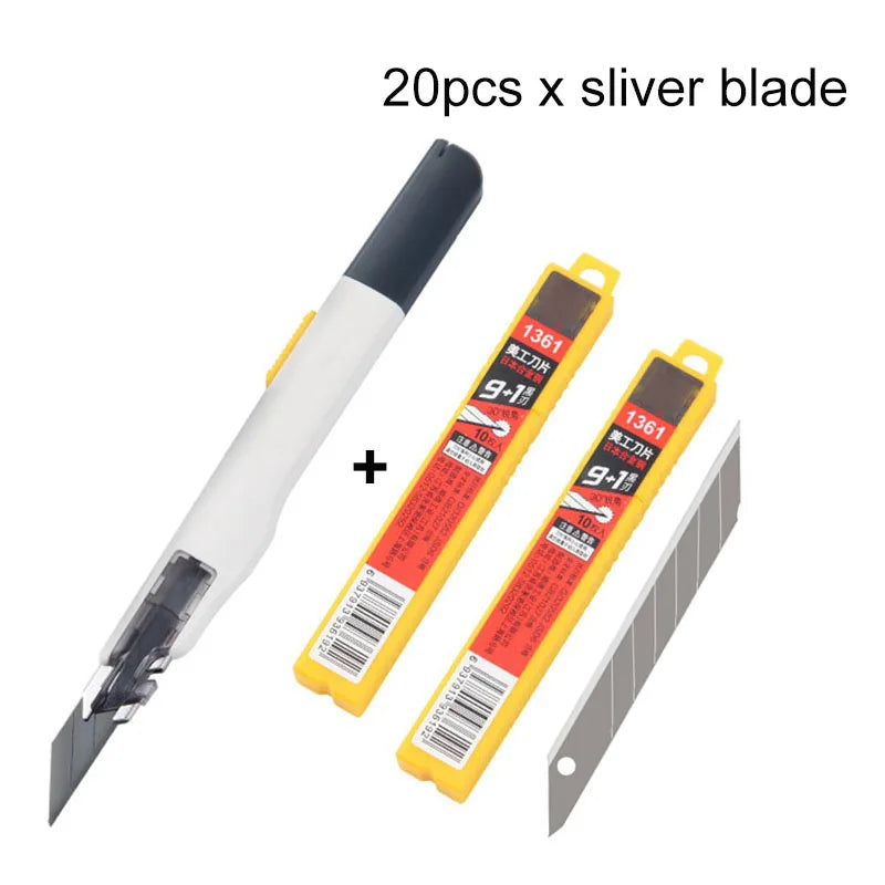 TOFAR Anti Shaking Utility Knife Car Stickers Decals Vinyl Cutter Knife PPF Film Window Tint Craft Cutting Line Paper DIY Tool