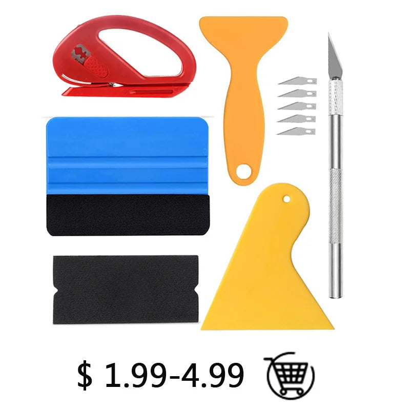 Hard Card Squeegee Sharpener Scraper Repair Tool Window Tint Tool Sharpening Smoothing Edges Car Wrap Tool Skiving Knife Tool