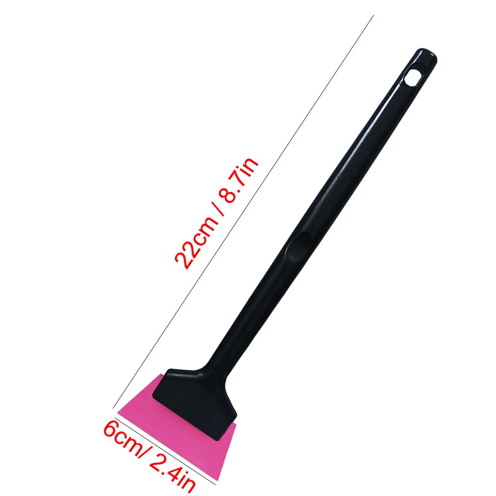 Long Plastic Handle Anti-Slip Car Tint Squeegee Replaceable Soft Rubber Blade PPF Scraper Window Water Cleaning Remover